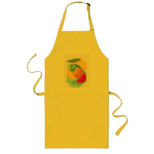 Gelbe Schürze mit Früchten-Logo (Vorne)