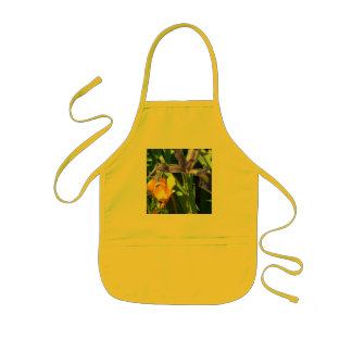 Gelbe Schürze Sun mit Irisgartenthema