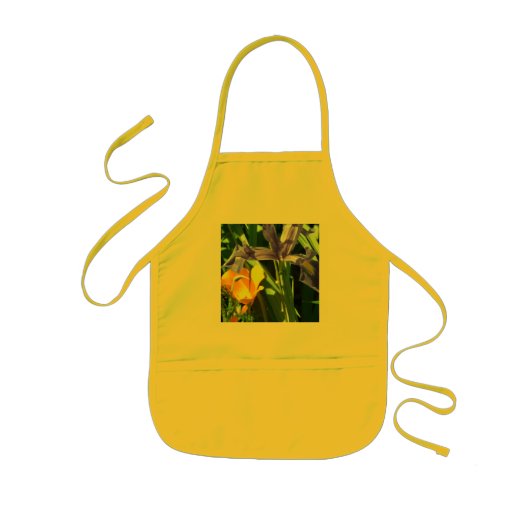 Gelbe Schürze Sun mit Irisgartenthema (Vorne)