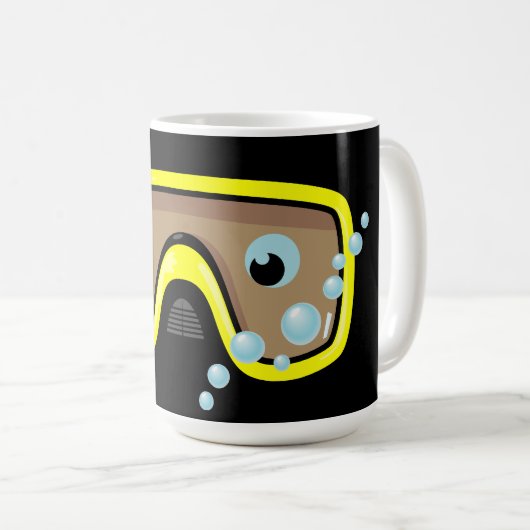 Gelbe Schutzbrillen Kaffeetasse (VorderseiteRechts)