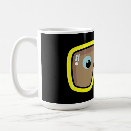 Gelbe Schutzbrillen Kaffeetasse (Links)