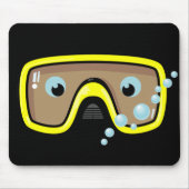 Gelbe Schutzbrillen Mousepad (Vorne)