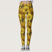 Gelbe Schwangerschaftsamaryllis Funkeln Abschluss  Leggings (Vorderseite)