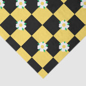 Gelbe, schwarz-gelbe Blume Seidenpapier (Detail)