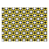Gelbe Schwarz-weiße Diamantform Tischdecke (Vorderseite (Horizontal))