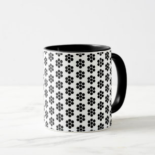 Gelbe Schwarz-weiße Polka Dots Einfach Tasse
