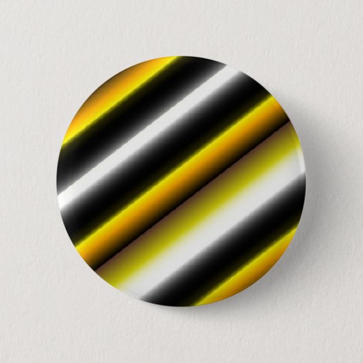 Gelbe Schwarz-weiße Regenbogenstreifen Button (Vorderseite)