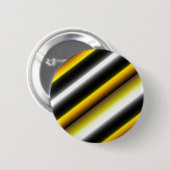 Gelbe Schwarz-weiße Regenbogenstreifen Button (Vorne & Hinten)