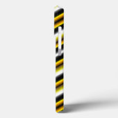 Gelbe Schwarz-weiße Regenbogenstreifen Case-Mate iPhone Hülle (Rückseite / Links)