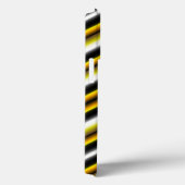 Gelbe Schwarz-weiße Regenbogenstreifen Case-Mate iPhone Hülle (Rückseite / Rechts)