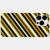 Gelbe Schwarz-weiße Regenbogenstreifen Case-Mate iPhone Hülle (Rückseite (Horizontal))