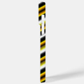 Gelbe Schwarz-weiße Regenbogenstreifen Case-Mate iPhone Hülle (Rückseite / Links)