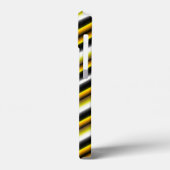 Gelbe Schwarz-weiße Regenbogenstreifen Case-Mate iPhone Hülle (Rückseite / Links)