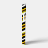 Gelbe Schwarz-weiße Regenbogenstreifen Case-Mate iPhone Hülle (Rückseite / Rechts)