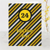 Gelbe Schwarz-weiße Regenbogenstreifen Karte (Gelbe Blume)