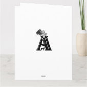 Gelbe Schwarz-weiße Regenbogenstreifen Karte (Rückseite)