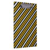 Gelbe Schwarz-weiße Regenbogenstreifen Klemmbrett (Rechts)