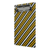 Gelbe Schwarz-weiße Regenbogenstreifen Mini Klemmbrett (Gewinkelt2)