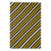 Gelbe Schwarz-weiße Regenbogenstreifen Mini Klemmbrett (Rückseite)