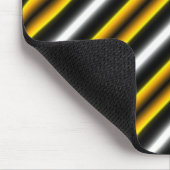 Gelbe Schwarz-weiße Regenbogenstreifen Mousepad (Ecke)