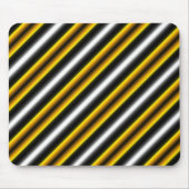 Gelbe Schwarz-weiße Regenbogenstreifen Mousepad (Vorne)