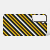 Gelbe Schwarz-weiße Regenbogenstreifen Samsung Galaxy Hülle (Rückseite (Horizontal))