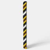 Gelbe Schwarz-weiße Regenbogenstreifen Samsung Galaxy Hülle (Linke Seite)