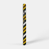 Gelbe Schwarz-weiße Regenbogenstreifen Samsung Galaxy Hülle (Rechte Seite)