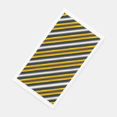 Gelbe Schwarz-weiße Regenbogenstreifen Serviette (Ecke)