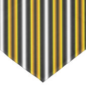 Gelbe Schwarz-weiße Regenbogenstreifen Tischdecke (Schrägansicht)