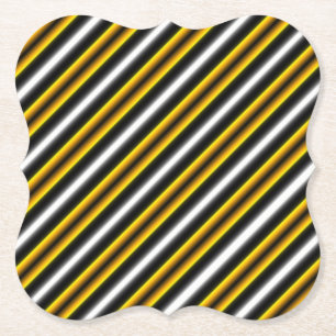 Gelbe Schwarz-weiße Regenbogenstreifen Untersetzer