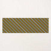 Gelbe Schwarz-weiße Regenbogenstreifen Yogamatte (Rückseite (Horizontal))