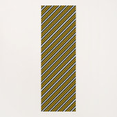 Gelbe Schwarz-weiße Regenbogenstreifen Yogamatte (Rückseite)