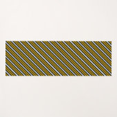 Gelbe Schwarz-weiße Regenbogenstreifen Yogamatte (Vorderseite (Horizontal))