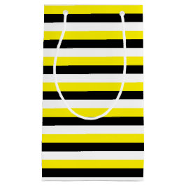 Gelbe Schwarz-weiße Streifen Kleine Geschenktüte
