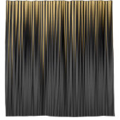 Gelbe schwarze Blendlinien heute Duschvorhang (Vorderseite)