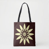 Gelbe Schwarze Blume Tasche (Vorderseite)
