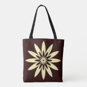 Gelbe Schwarze Blume Tasche (Rückseite)
