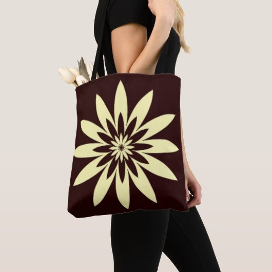 Gelbe Schwarze Blume Tasche (Von Nahem)