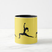 Gelbe schwarze Kaffeetasse (Zentrum)