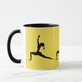 Gelbe schwarze Kaffeetasse (Links)