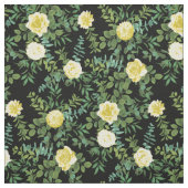 Gelbe Schwarze Rose Blumenkohl Blume Stoff (Muster)