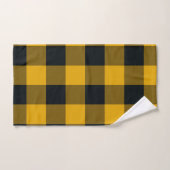 Gelbe schwarze Rustikale Buffalo Karierte karierte Badhandtuch Set (Handtuch)