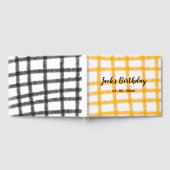 Gelbe schwarze Schachbretter hinzufügen Datum Gebu Gästebuch (Voll)