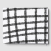 Gelbe schwarze Schachbretter hinzufügen Datum Gebu Gästebuch (Rückseite)