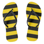 Gelbe/schwarze Streifen Flimmern Badesandalen (Fußbett)