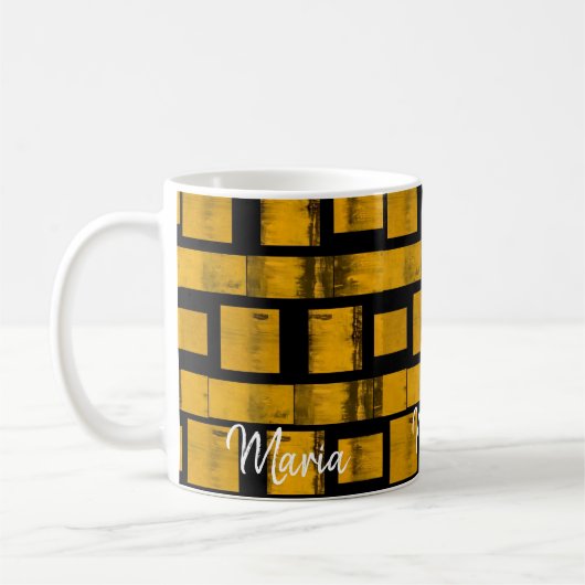 Gelbe Schwarze Tasse (Links)