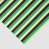 Gelbe, schwarze und grüne Streifen Seidenpapier (Ausschnitt)