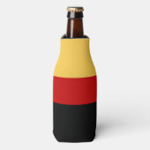 Gelbe, schwarze und rote Streifen Flaschenkühler (Flaschenvorderseite)