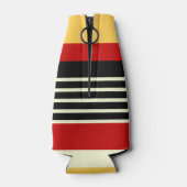 Gelbe, schwarze und rote Streifen Flaschenkühler (Rückseite)